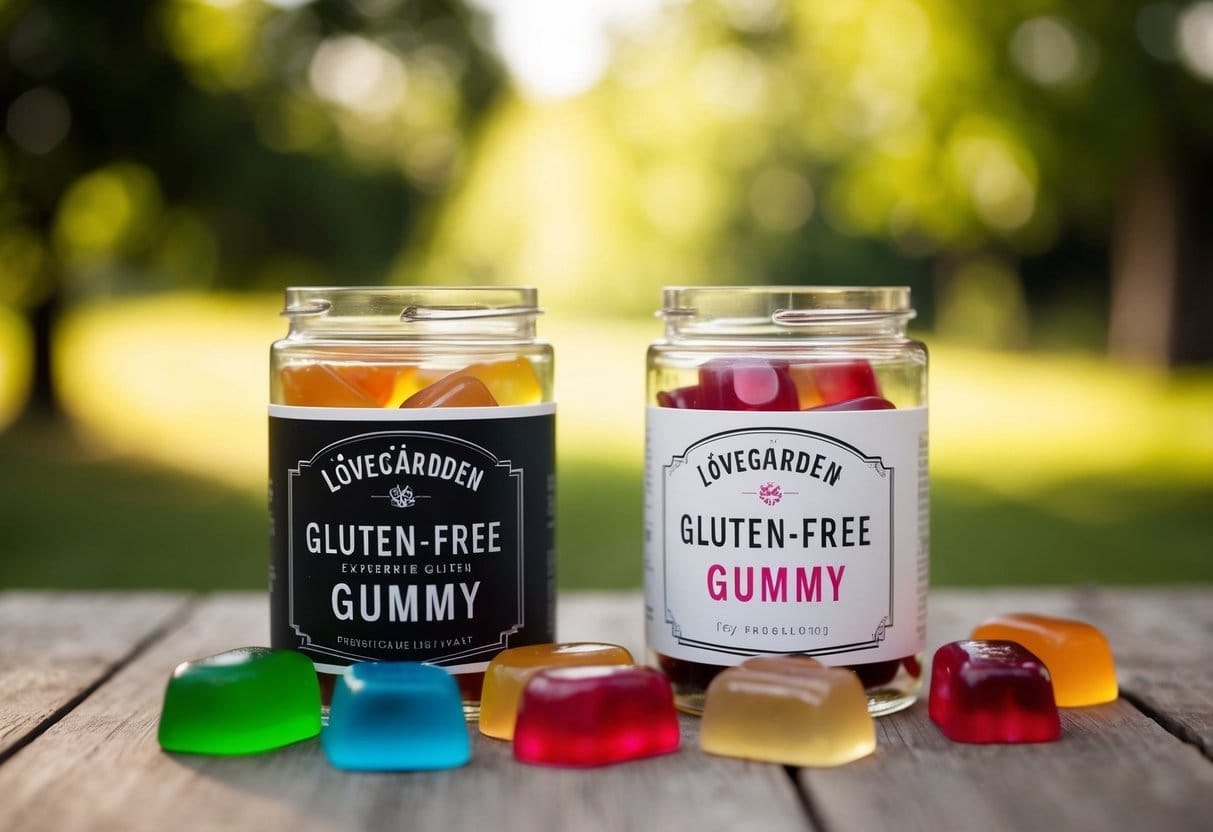 Experience the taste of gluten-free gummy candy from Løvegården in Danish without any signs for an alt tag would be: oplev smagen af glutenfri vingummi fra Løvegården